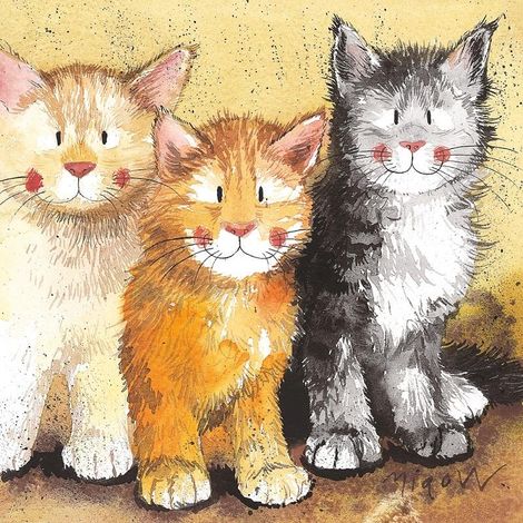 Posavasos de tres gatitos C18