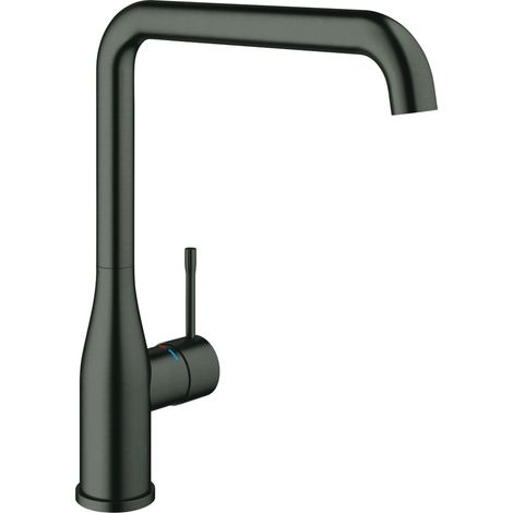 GROHE Essence Mezclador de cocina Caño alto grafito duro cepillado - pizarra cepillada (1/4)