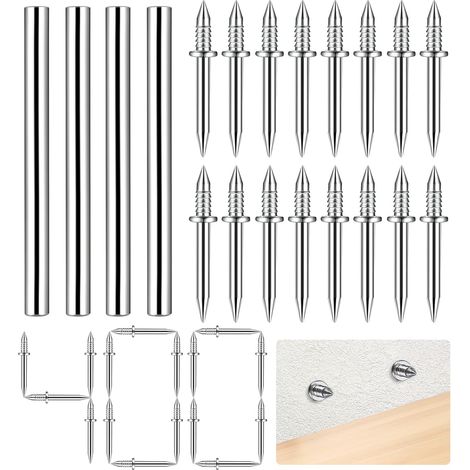 400 Pcs Clou à Double Tête, Clous Sans Couture à Double Tête, Fil de Plinthe à Double Tête Clou Sans Couture, Clou Plinthe, Vis de Sécurité Invisibles pour Tapissier, Placages Bois