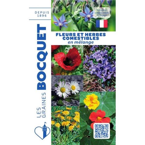 Graines de fleurs comestibles – Mélange coloré pour salades – Semis de mars à juin – Pousse dans tous les sols – Graines Bocquet