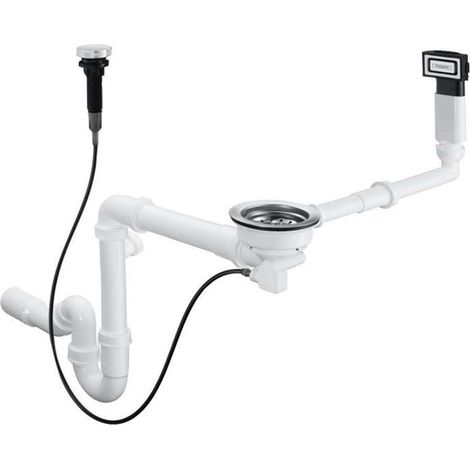 Hansgrohe - Automatische Ab- und Überlaufgarnitur für Granitspülbecken, verchromt 43937000