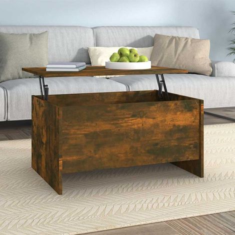 vidaXL Coffee Table Smoked Oak 80x55,5x41,5 cm Engineered Wood (1/5)