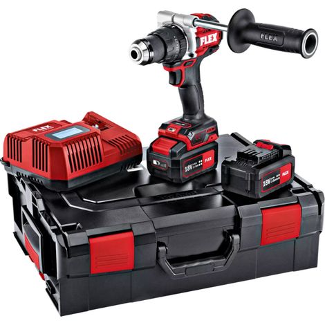 Perceuse à percussion / perceuse sans fil Flex PD 2G 18.0-EC-HD/5.0 Set 18 V 2x5 0 Ah accu. (1/3)