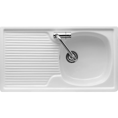 Lavello da incasso in ceramica con vaschetta 80 x 45 (1/3)