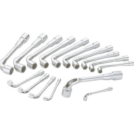 Jeu de clés à douille SAM 16 pièces, 8 24 mm Hex. en Acier au chrome vanadium ( Prix pour 1 )