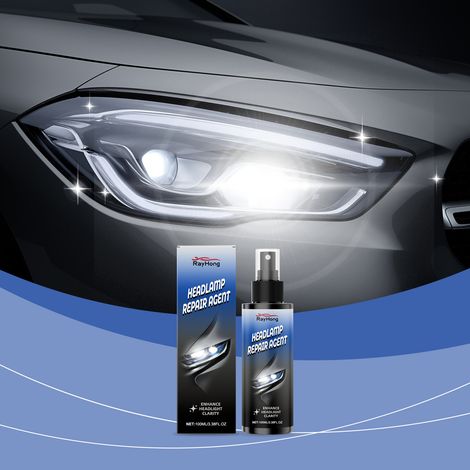Ce spray d'entretien pour phares de voiture nettoie les surfaces jaunies et améliore la transmission de la lumière. Facile à utiliser. Contenance : 100 ml -- BIEMMEDUE (1/5)