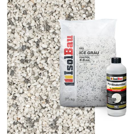 Ensemble de tapis en pierre IsolBau, gris glacier 4/8 mm, 25 kg (1/5)