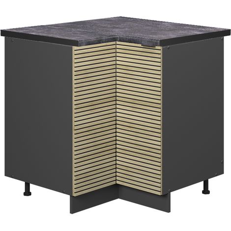 Eckschrank Fame-Line, Eiche Paneel, 80.5 cm , AP Anthrazit, Vicco
