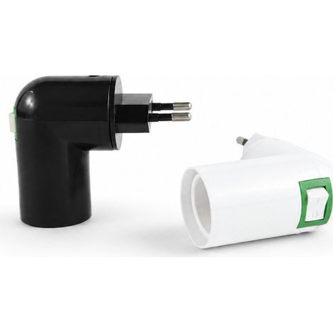 Douille E27 avec interrupteur (norme européenne) orientable à 360°. Douille de veilleuse PP-E27, vente directe. (1/5)
