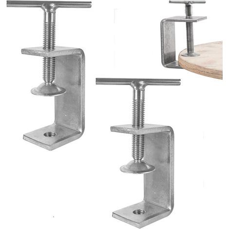 Juego de 2 mini abrazaderas en C, abrazaderas en C de acero inoxidable de alta resistencia de 78 mm, abrazaderas de giro manual para carpintería, fabricación de muebles y proyectos de bricolaje. (1/4)