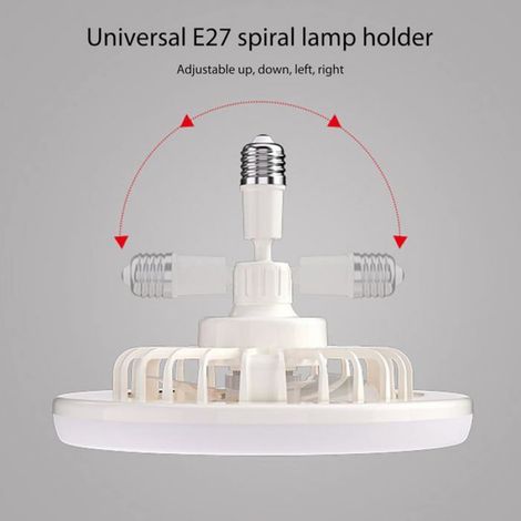 Ventilateur De Plafond - LED 3 Couleurs Réglables - 3 Vitesses - Diamètre 25 Cm - Hauteur 10 Cm - Puissance 30 W - Télécommande Incluse - Blanc (1/5)