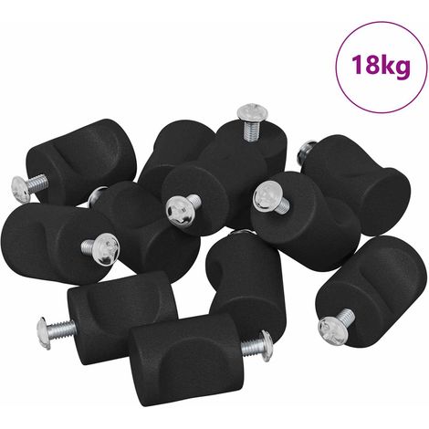 Cabinet Knob 1011 pcs Black Iron vidaXL