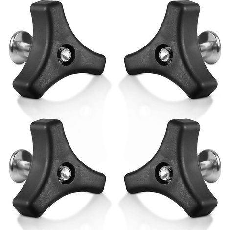 2024 Lot de 4 écrous à oreilles universels en plastique et boulons à triple angle pour poignée de tondeuse, pièces et accessoires pour la plupart des poignées de tondeuse (4 pièces) (1/5)
