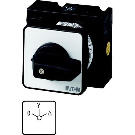 Commutateurs étoile-triangle Contacts: 7 32 A plastron: 0-Y-D 60 ° à accrochage Montage encast EATON T3-4-24/E