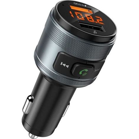 Transmetteur FM Bluetooth Voiture, kit main libre bluetooth voiture USB double charge rapide QC3.0, appel mains libres (1/3)