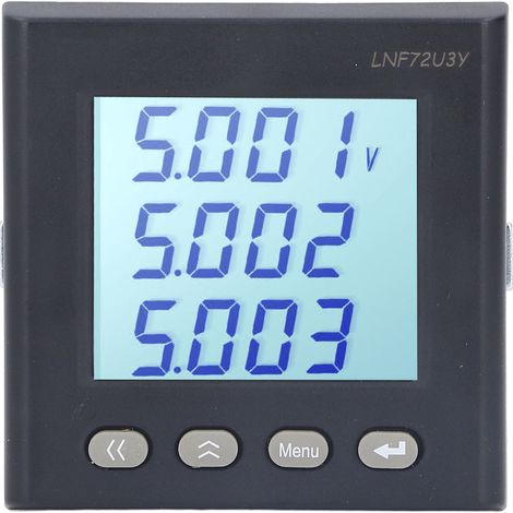 Voltmètre intelligent 3 phases, affichage LCD numérique compact, mesure tension AC/DC 80‑270V, ampèremètre voltmètre (1/5)