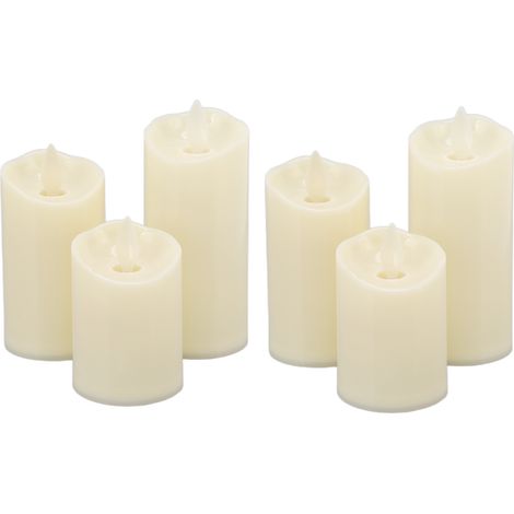 Lot de 6 bougies LED à piles, sans flamme, pour la décoration de fêtes. (1/5)