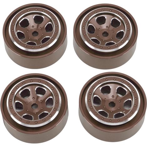 4 jantes,alliage d'aluminium,6 trous,déport -35 mm,jantes beadlock,pour Traxxas TRX4M 1/18 RC Crawler (1/5)