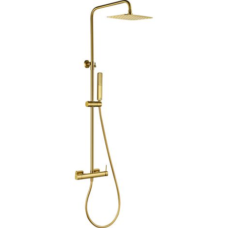 Conjunto ducha monomando Firenze oro cepillado [ IMEX® ] (1/2)
