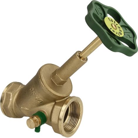 Soupape à siège incliné 1 1/2'' FF avec purge et broche montante