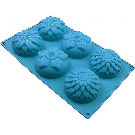 Moules à pâtisserie en silicone, moules à chocolat en forme de fleur, plaques antiadhésives résistantes à la chaleur, moules à gâteaux et à bonbons (1/5)