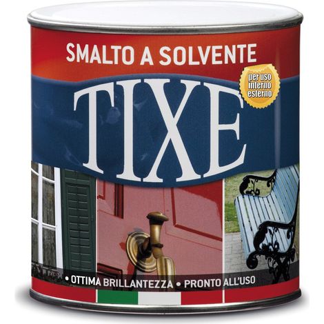 TIXE Smalto a Solvente Brilltix  Vernice a Solvente con Finitura Lucida e Brillante, Uniforme e Compatta, Alta Resistenza  500 ml  Verde Muschio  Made in Italy (104.1507) (1/3)