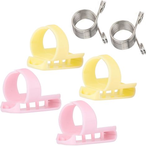 Lot de 6 guides-fils pour tricot, porte-aiguilles, dé à coudre, accessoires de couture en plastique (1/5)