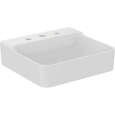 Lavabo CONCA 500x450x165mm bianco 3 fori rubinetteria, senza troppopieno IDEAL STANDARD (1/5)