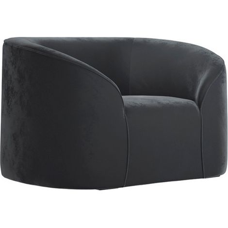 Zuma Indoor Chair - Velvet - L91 x W109.5 x H72.5 cm - Black - Fully Assembled