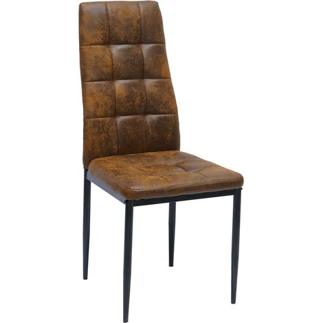 Packs Sillas Comedor - Pack 4 Sillas Lan Polipiel - Marrón Vintage (1/2)