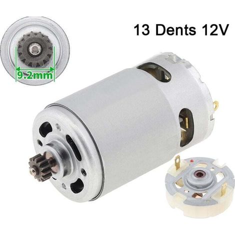Moteur à courant continu RS550 à deux vitesses avec 13 dents - Moteur brossé - 12V, plus porte-balais de service (1/4)