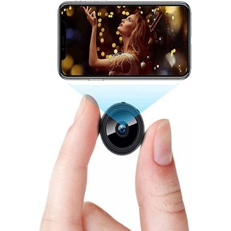 Caméra De Surveillance WiFi Sans Fil - Vision Nocturne Infrarouge - Angle De Vue 90° - Support Magnétique - Enregistrement Sur Carte TF - Caméra Mini Pour Maison Intelligente (1/5)