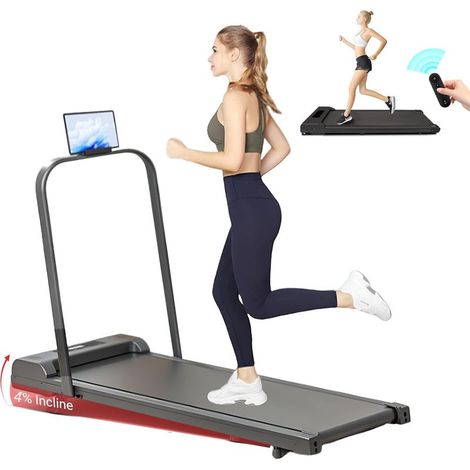 Online Store – Tapis de course pliable 2 en 1 – Inclinaison 4% – Vitesse 1-10 km/h – Moteur 0.75HP silencieux – Charge max 120 kg – Affichage LED (1/5)