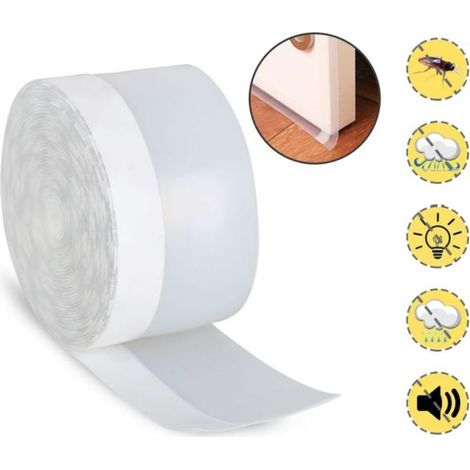 Selbstklebendes Izolmax Dichtungsband 3x5 m – Dichtungsbänder für Türen und Fenster, Duschkabinen – Silikon, verschiedene Breiten – Universalset (1/5)
