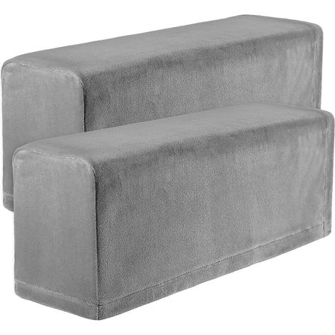Housse d'accoudoir de canapé, housse d'accoudoir de fauteuil, housse de protection élastique pour accoudoir de canapé lavable-55.50X23.00X1.00CM-Light Grey