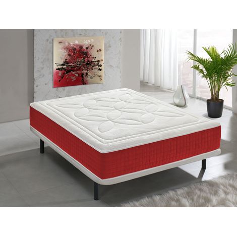 Materasso 200x200 in Memory Foam con 5 cm di Memory - Altezza 25cm - Ortopedico - - Fascia in Microfibra - Ortopedico - Ergonomico - Antibatterico - 100% Made in Italy