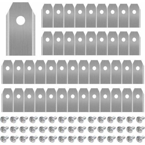 45 x Titanium Replacement Blades, XU, Lawn Mower Blades for All Husqvarna Automower, Gardena, Yardforce Robotic Mowers, Heavy Duty (3g / 0.75mm) with Screws (1/4)