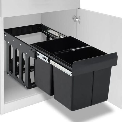 Poubelle de cuisine amovible avec mécanisme de fermeture amortie, 36 litres (1/5)
