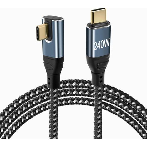 Câble USB C avec coude à 90° pour téléphones portables USB-C 240 W, 2 m (1/5)