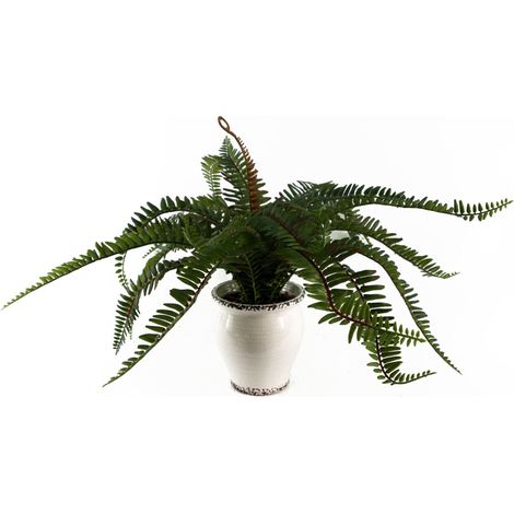 40cm Artificial Fern Bush in Decorative Planter (1/5)