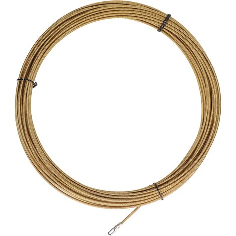 Passe-câble flexible en acier à ressort tête plate, outil de tirage de fil résistant, bonne élasticité, 20 mètres (1/5)