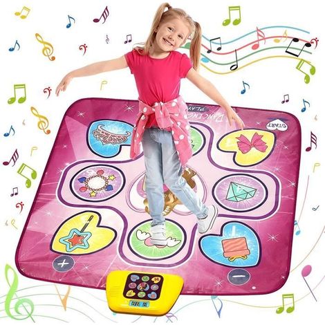 Tapis de Danse Jouets pour Enfants Tapis de Jeu de Danse Musicale avec lumières LED Volume réglable 5 Modes de Jeu (1/4)