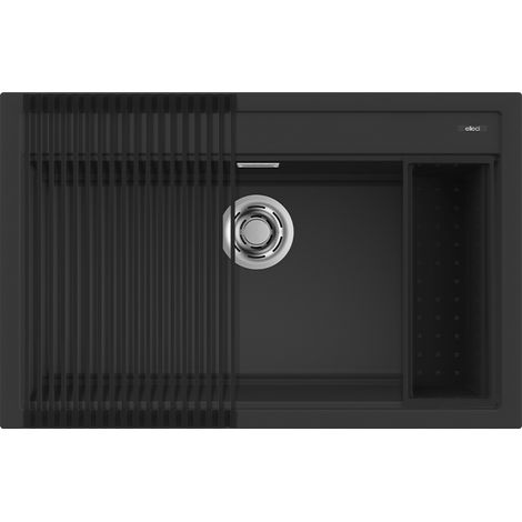 Lavello Elleci Incasso 1 vasca 79x51 Best 130 Bundle Granitek Nero LGB13040K2 (1/3)
