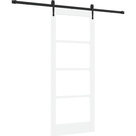 Maison Exclusive - Schiebetür ORKDAL Weiß 83 x 202 cm Massivholz