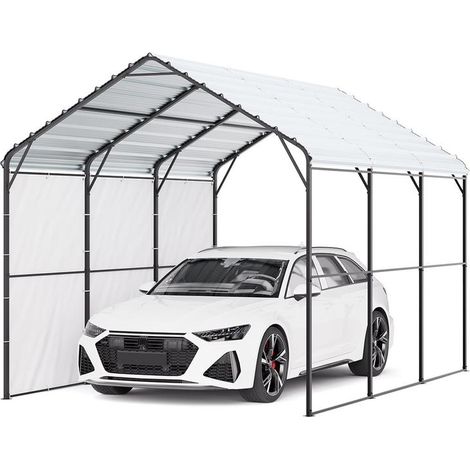 Pour pick-up ou bateau, abri voiture modulable avec parois amovibles, toit acier galvanisé 3 x 4,5 m (1/5)