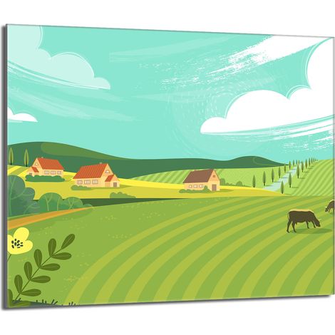 Placa protectora de vidrio para la estufa 60x52 Village (1/5)
