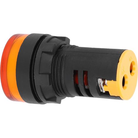 Lampe de signalisation jaune, voyant indicateur, installation encastrée, alimentation 24 V CC (1/5)