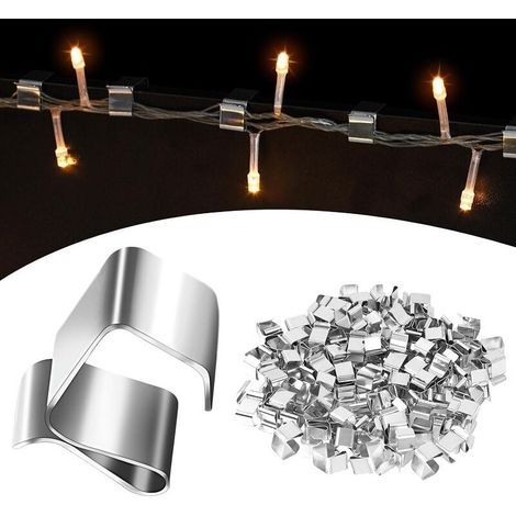 50pcs Gutter Hooks, Galvanized Clips for Hanging Outdoor Lights, Gutter Hooks for Christmas Lights, Roof Hooks for Christmas Lights MUMU