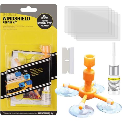 Réparation Verre Auto Kit Forte Rupture Ponctuelle Vide Pare Brise Orange,reparation pare brise,outil de finition vitres,car windscreen repair kit (1/5)