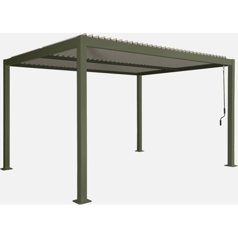 Pérgola bioclimática 3x4m de aluminio y acero con lamas orientables